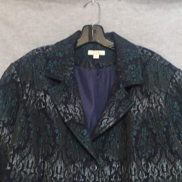 Erin by Erin London 3X Brocade Type Fabric Career Fully Lined  Classic Jacket - Picture 2 of 10